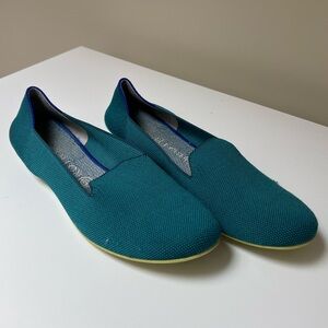 Rothy’s Loafer in Dark Green With Lime Sole Size 11